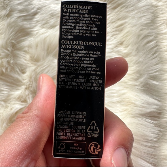 Lancôme L'ABSOLU ROUGE INTIMATTE SOFT MATTE LIPSTICK NIB 340 LOVERS WHISPERS - Picture 5 of 5
